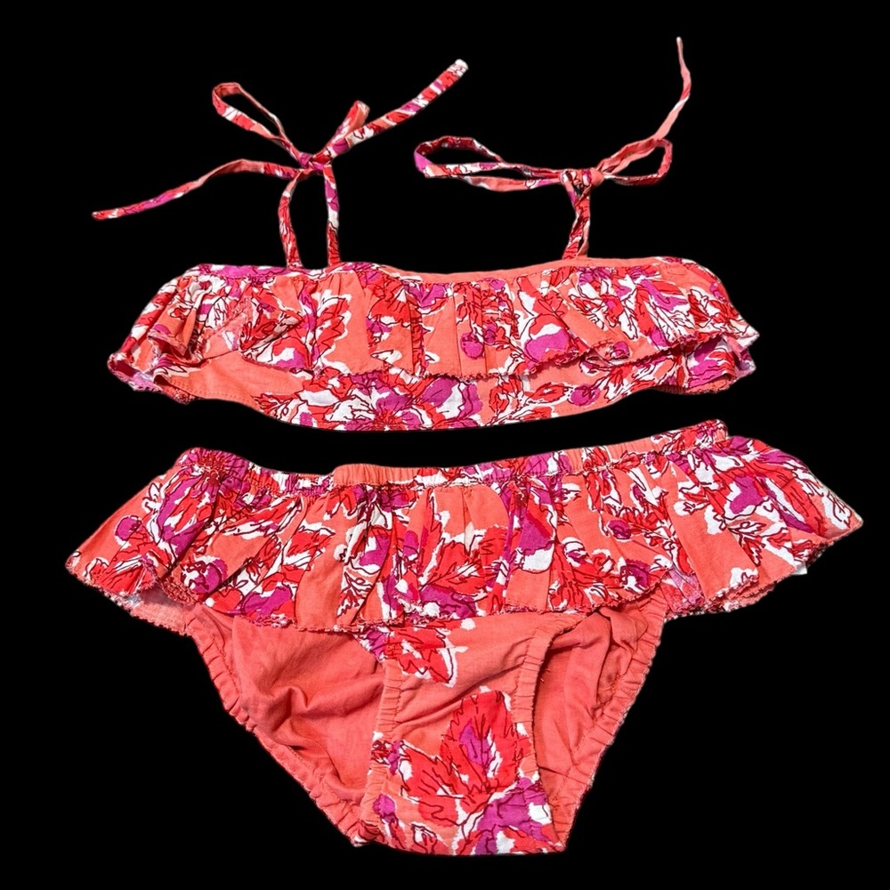 LISON PARIS***Floral 100% Cotton Stunning Bikini Set***Size 10 $88